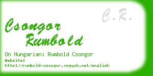 csongor rumbold business card
